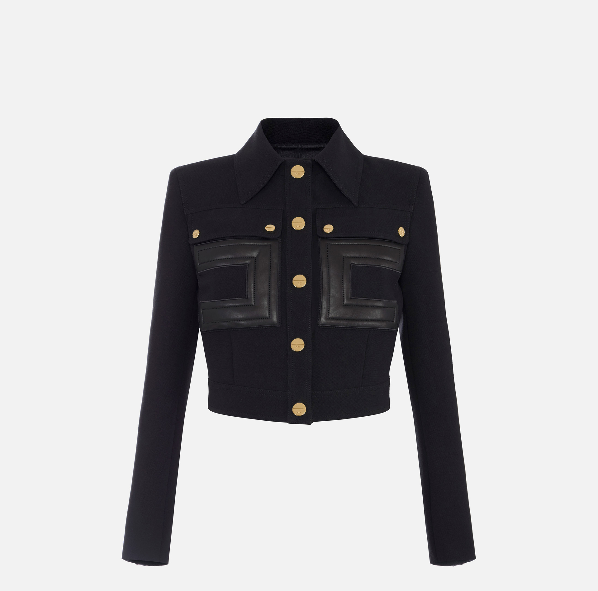 Veste en double crêpe avec détails logo