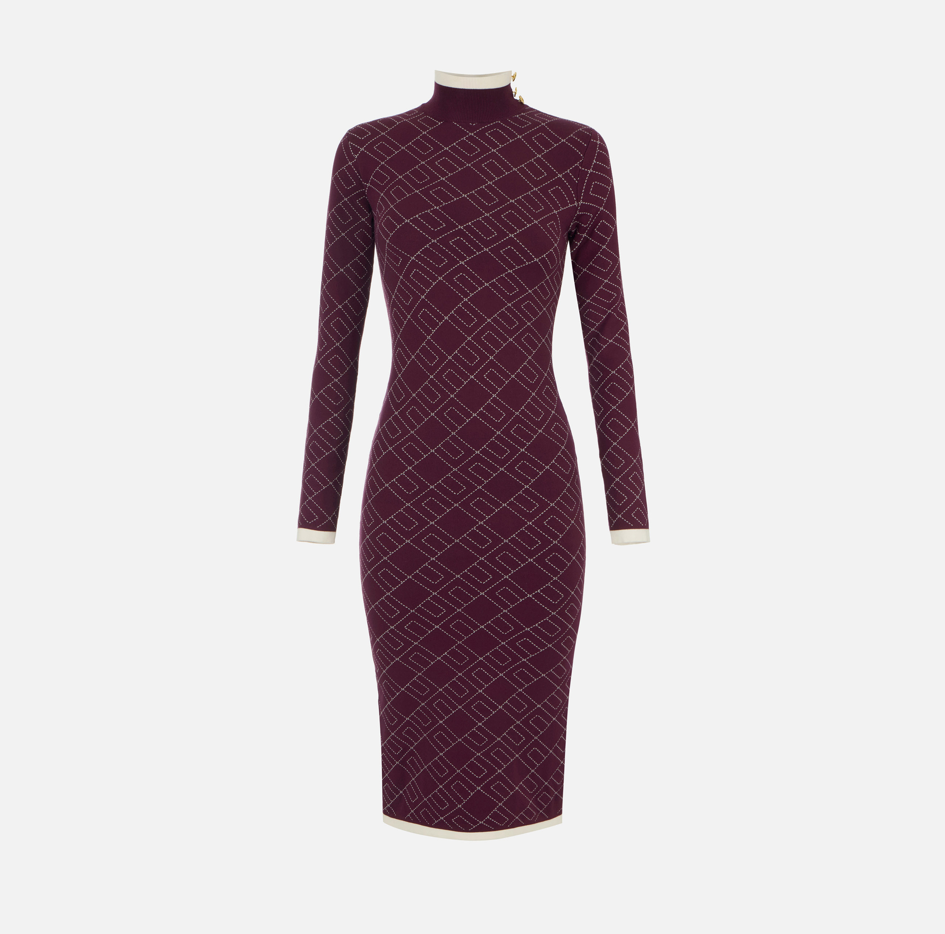 Robe en tricot jacquard bicolore