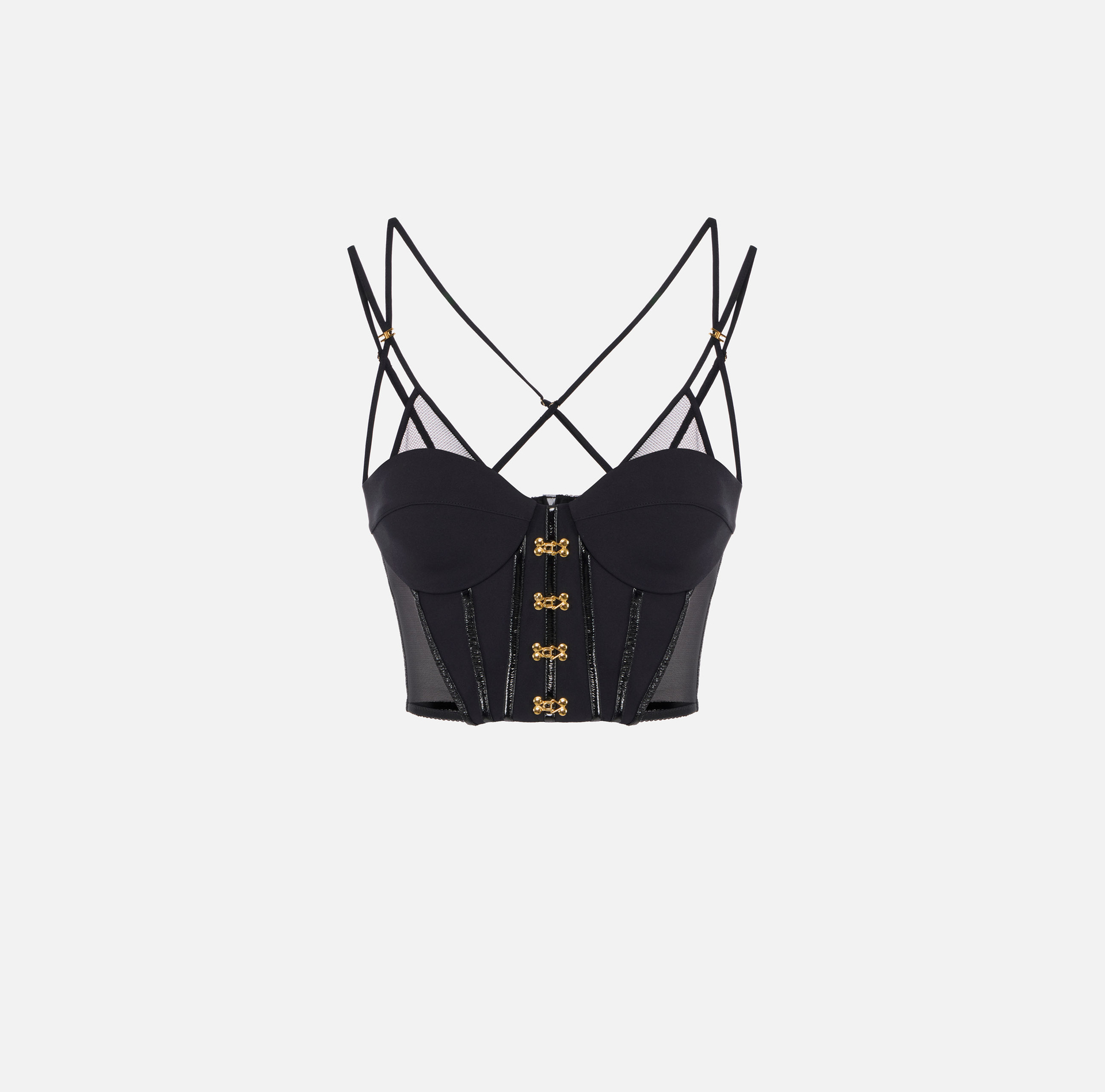 Top en néoprène avec détails corset