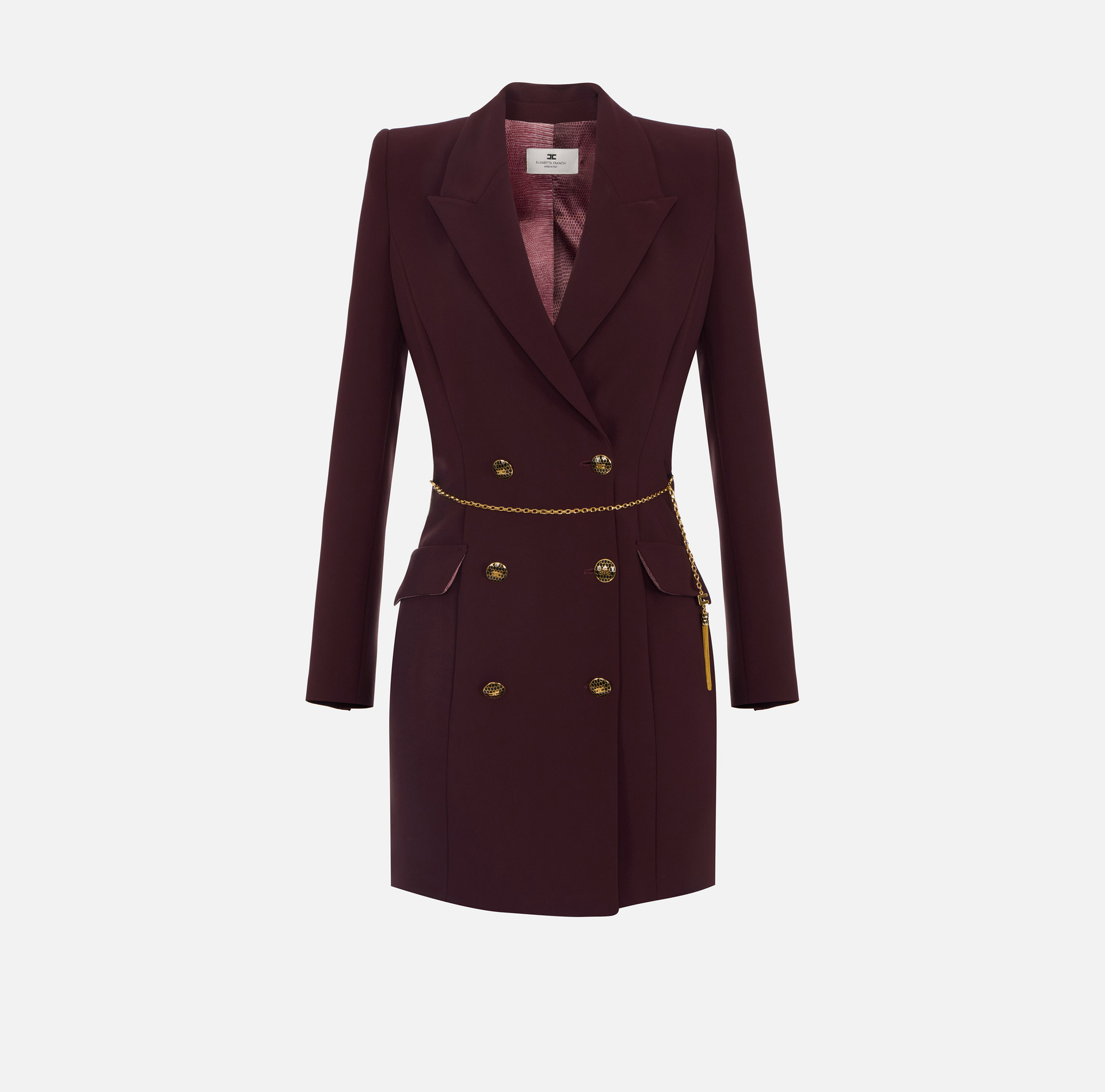 Robe en crêpe léger avec chaîne bijou