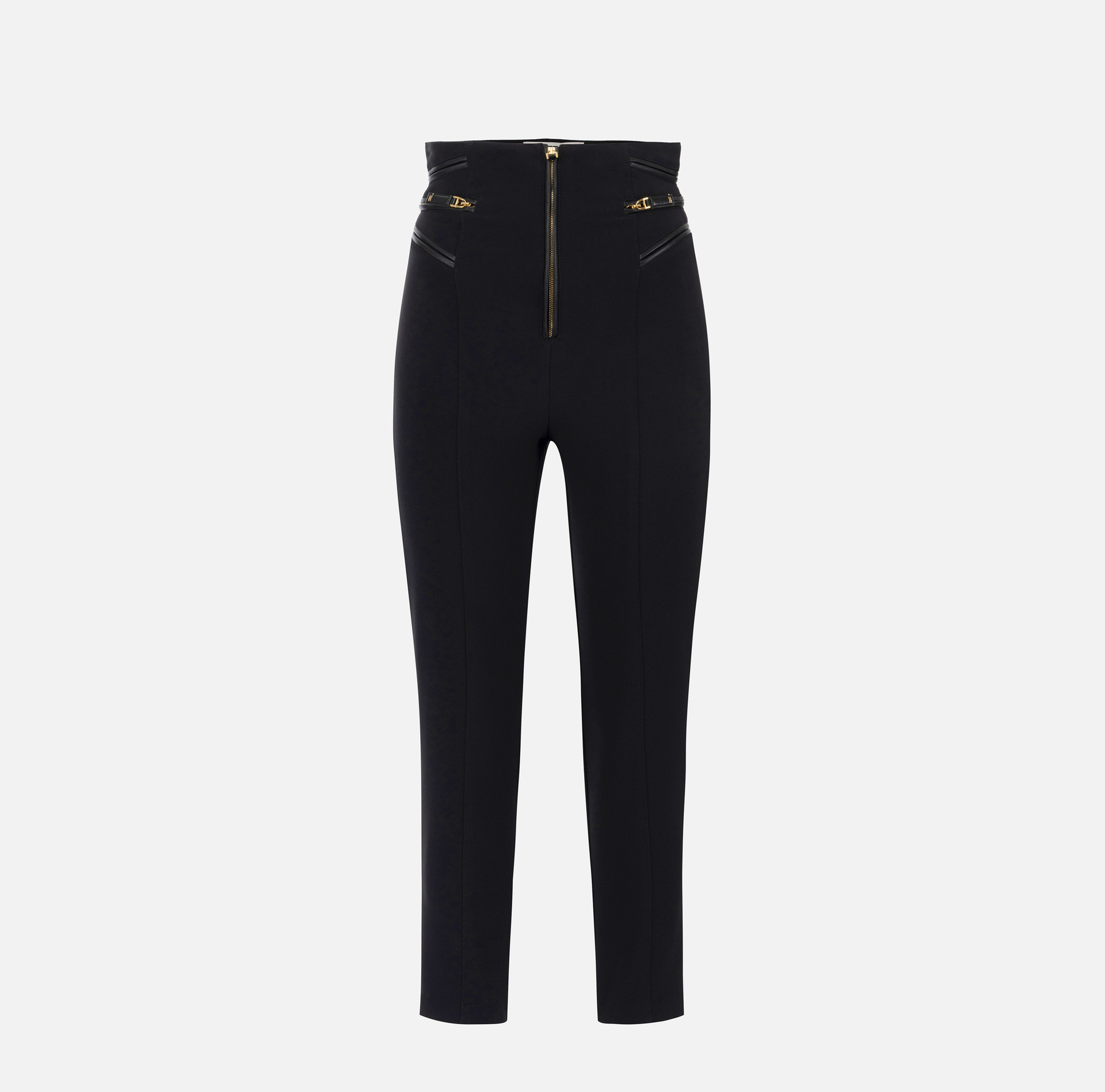Pantalon en crêpe avec détails zip