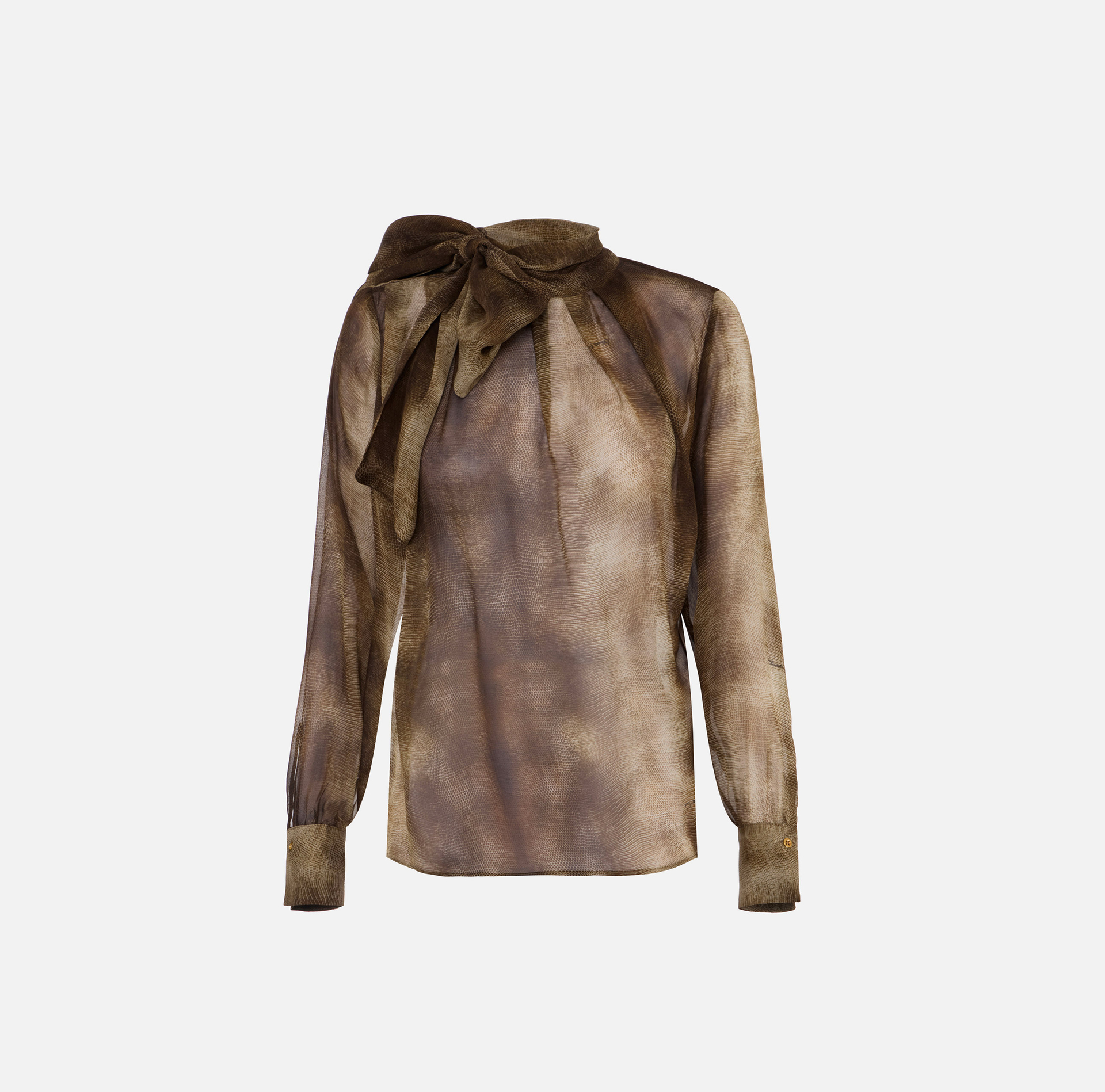 Blouse en voile avec imprimé python