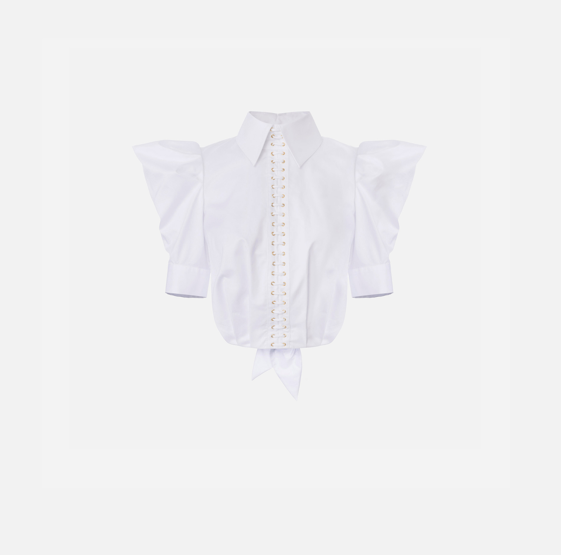 Chemise ballon en popeline de coton