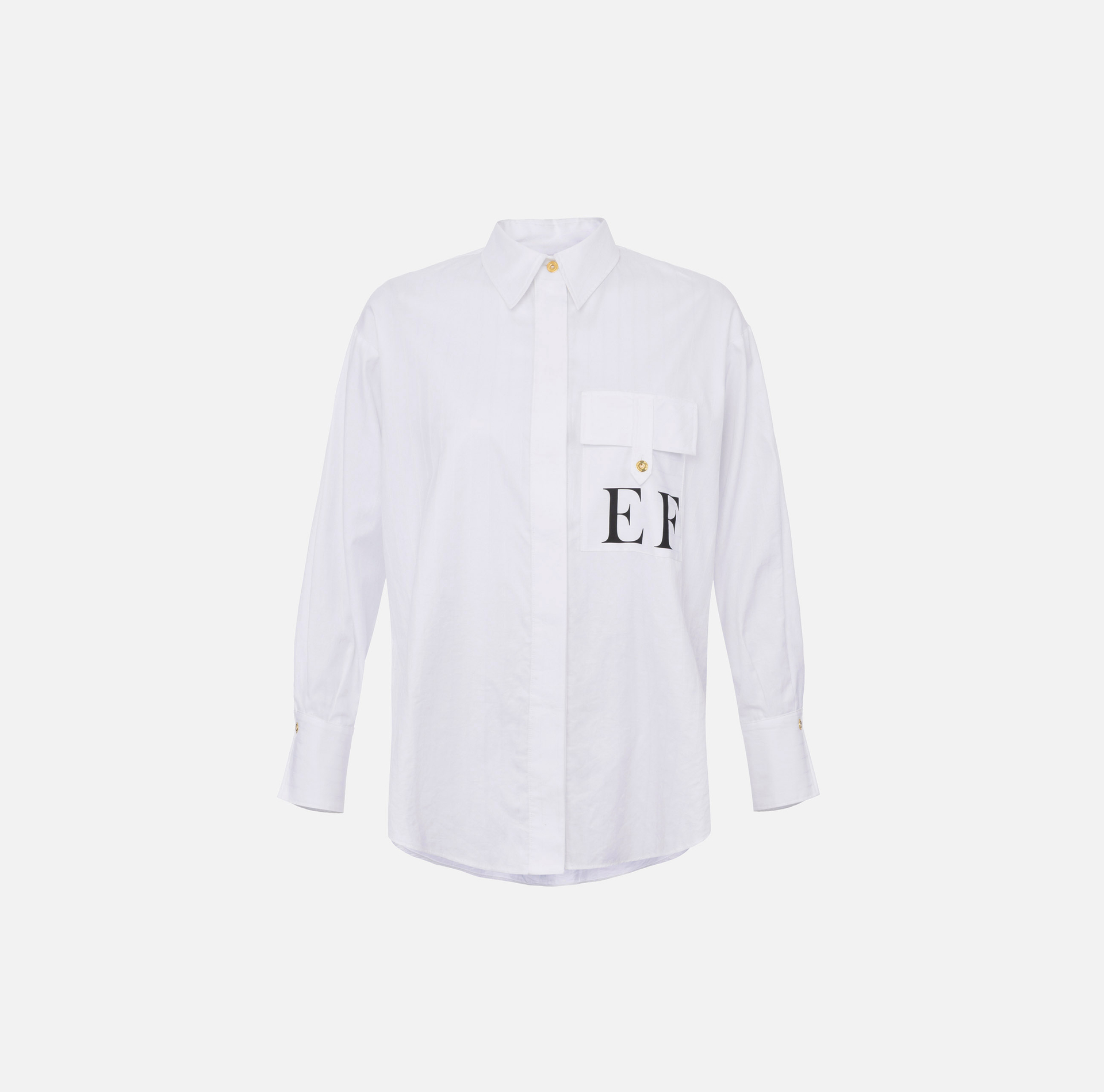 Chemise en popeline de coton à rayures