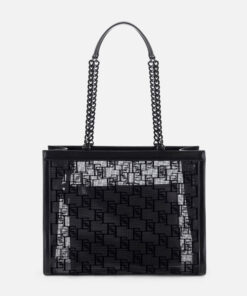 Sac shopper de grande taille en filet floqué