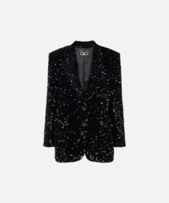 Veste en chenille avec sequins