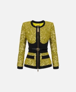 Veste en sequins avec haut