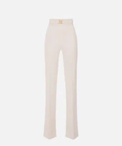 Pantalon palazzo en crêpe stretch