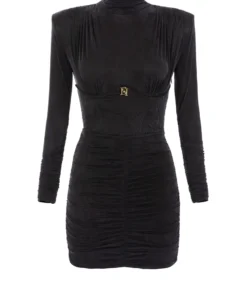 MINI-ROBE EN JERSEY AVEC BUSTIER GAUFRÉ