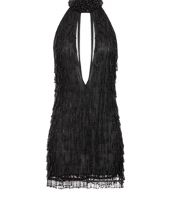 MINI-ROBE EN TULLE AVEC PERLES BRODÉES