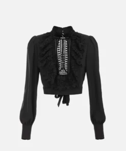 Camicia Crop In Viscosa Con Ricamo CA00936E2 Elisabetta Franchi