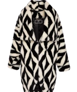 MANTEAU KIMONO EN FAUSSE FOURRURE