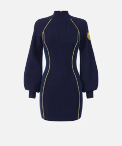 Mini-robe en viscose avec patch logo