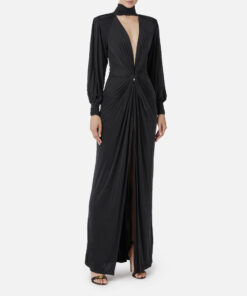 Robe Red Carpet en jersey cupro avec nœud