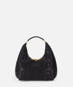 Sac hobo en tissu jacquard