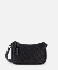 Sac porté épaule de petite taille en satin brodé