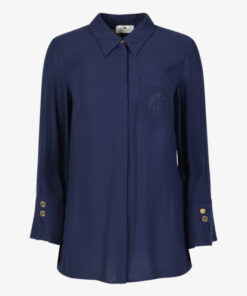 Chemise en georgette avec patch logo