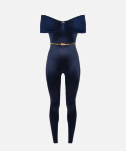 Combinaison bustier en lycra avec ceinture