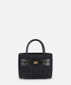 Sac shopper de petite taille en tissu jacquard avec mors