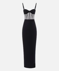 Robe Red Carpet en crêpe léger et tulle