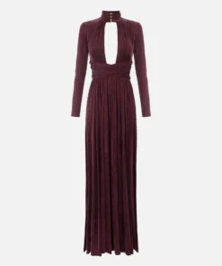 Robe Red Carpet en jersey cupro avec drapés